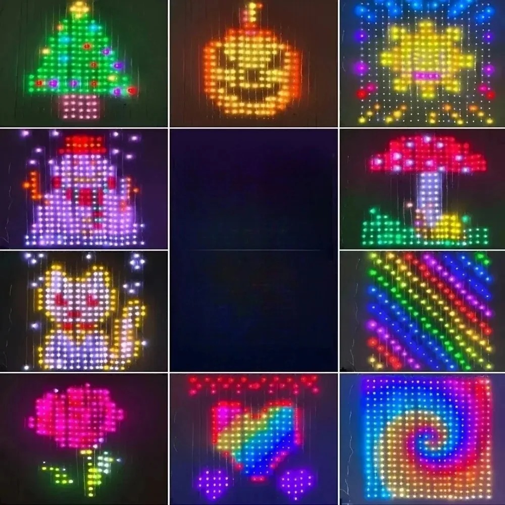 Lighting Christmas Decor - Luces LED de cortina de píxeles