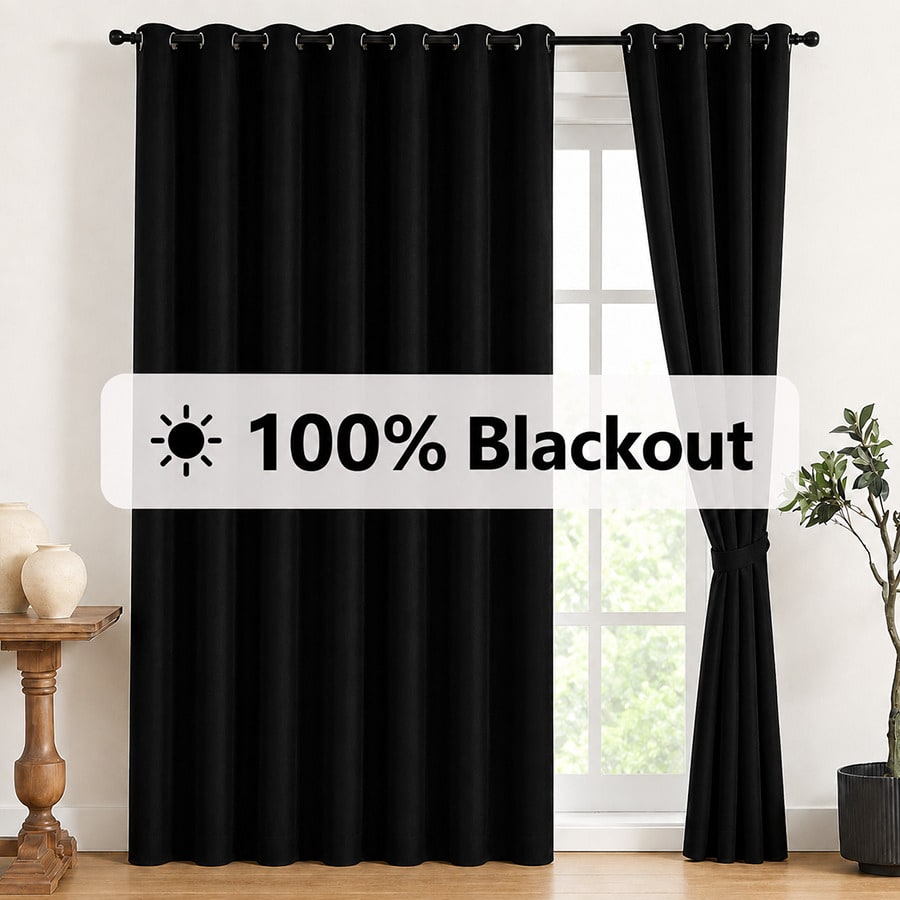Lighting Decoration Ideas - 2 cortinas térmicas opacas, con ojales,