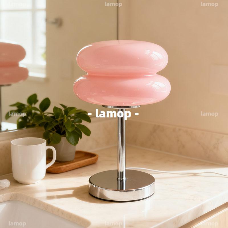 Lighting Decor Bedroom - Lámpara de Mesa Retro Color Crema,