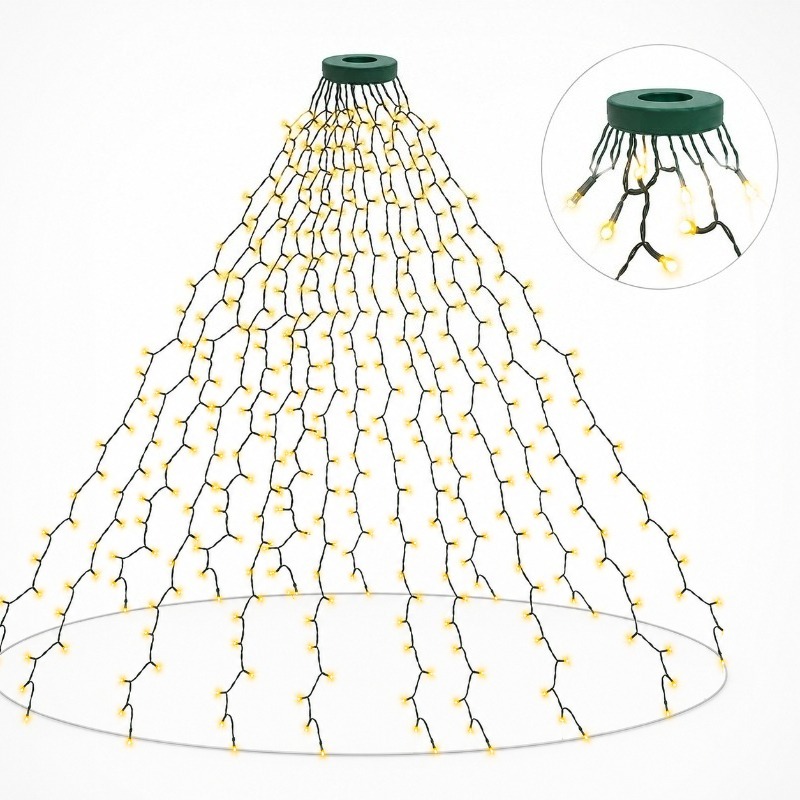 Lighting Christmas Decor - Guirnalda de Luces LED USB Impermeables,