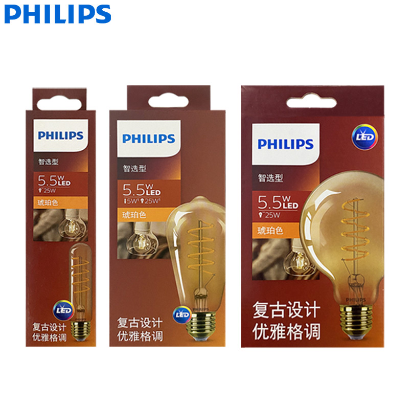 Philips Bulb Led Classic - Bombilla LED decorativa Philips Soft Amber