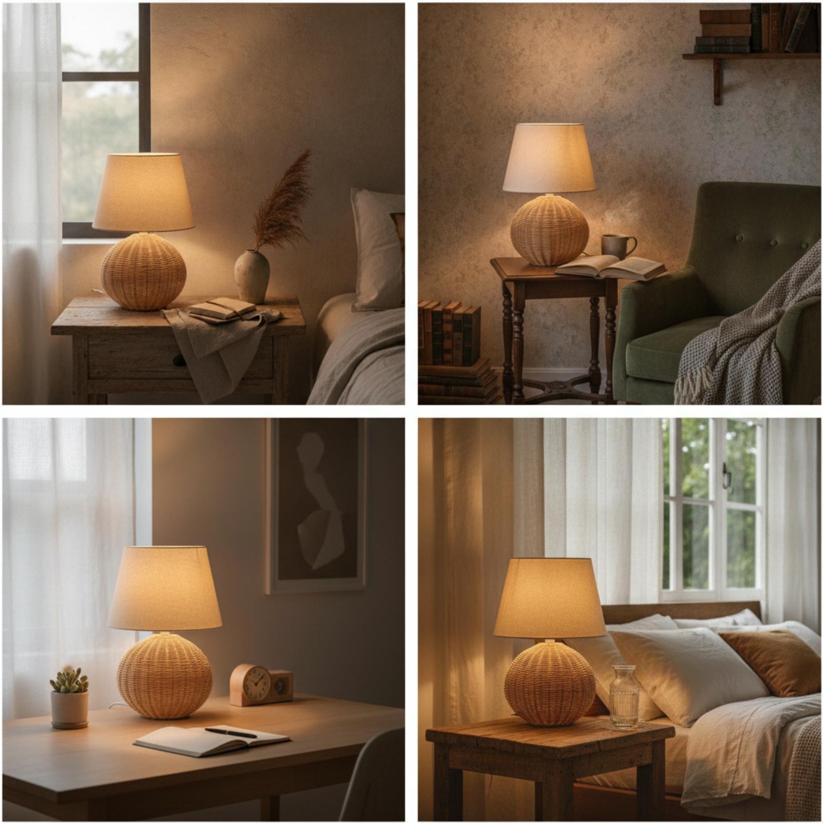 Lámpara de Noche con Base de R - Lighting Decor Bedroom reseña y precio