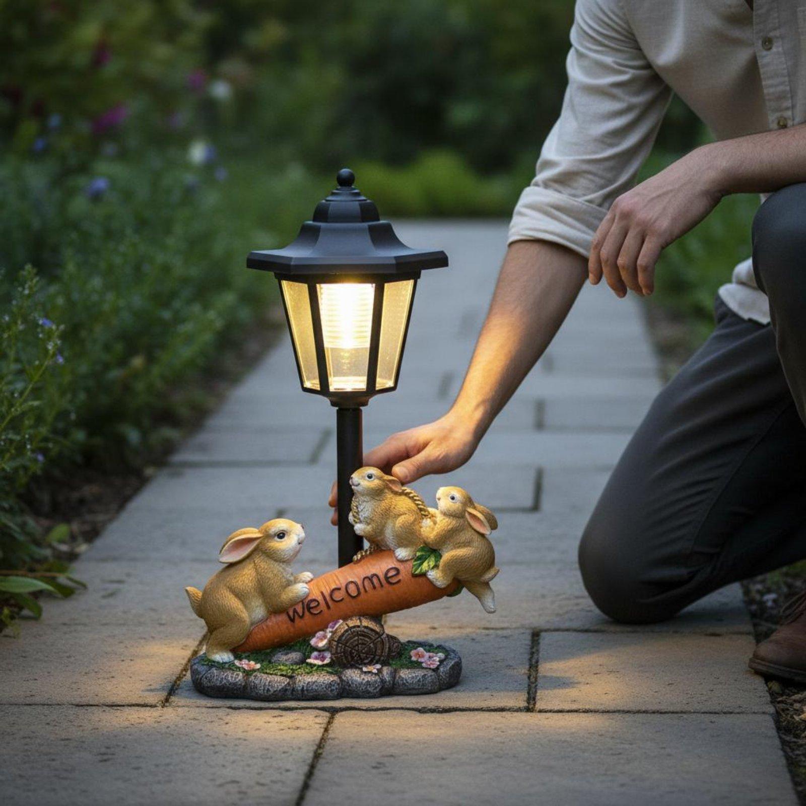 Estatua de Conejo Solar Decora - Lighting Decoration Ideas reseña y precio