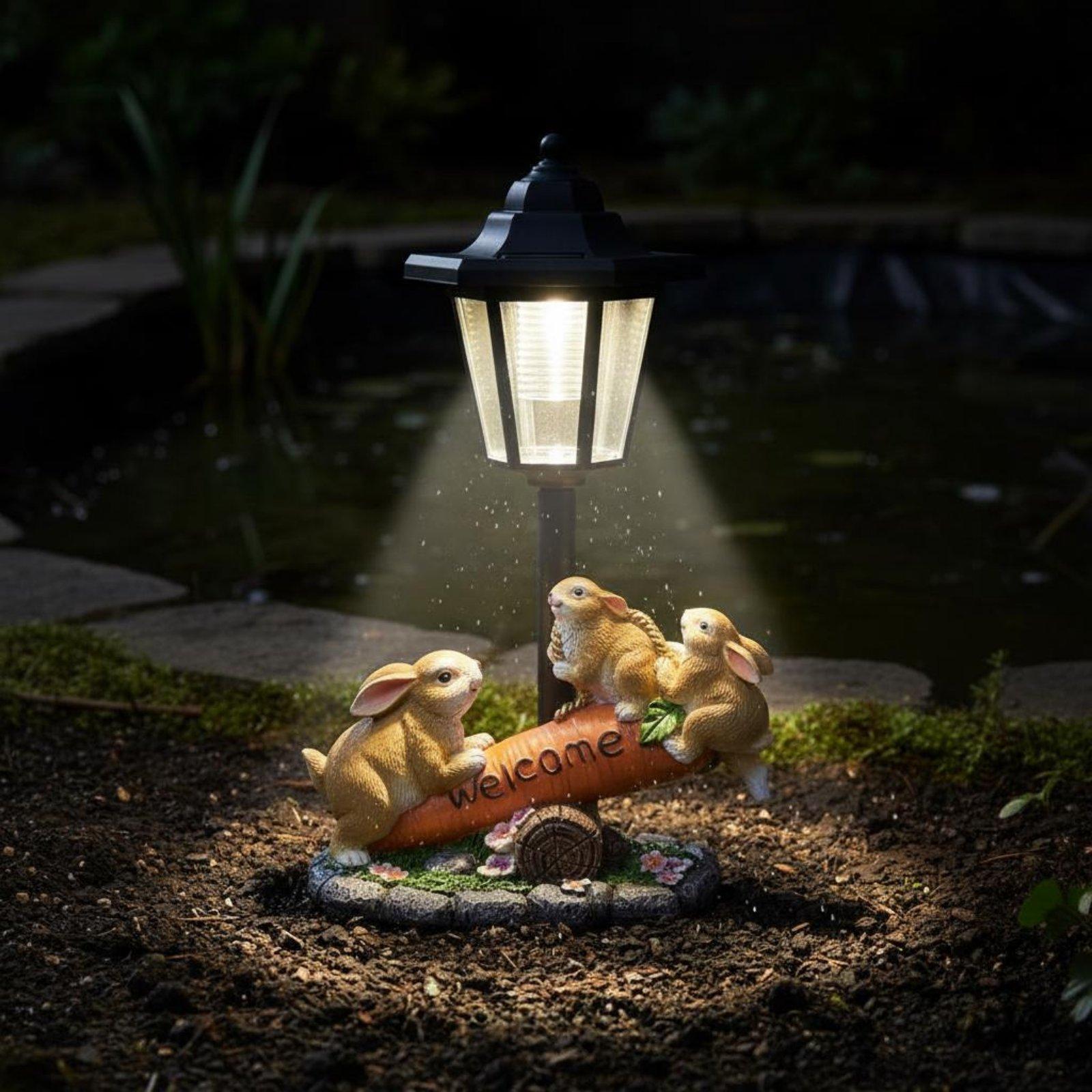 Estatua de Conejo Solar Decora - Lighting Decoration Ideas reseña y precio