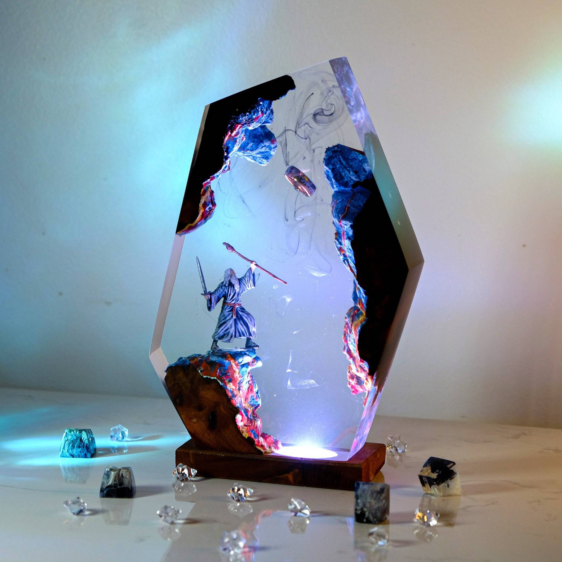 Lámpara de Resina con Figura d - Lighting Christmas Decor reseña y precio